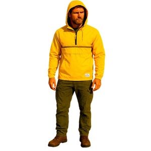 Rock Monkey Rckmnky Mustard Yellow 1/4 Zip Anorak Pullover Windbreaker Men’s L